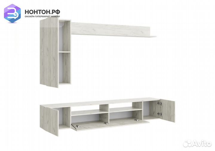 Стенка Соло-16 дуб крафт белый