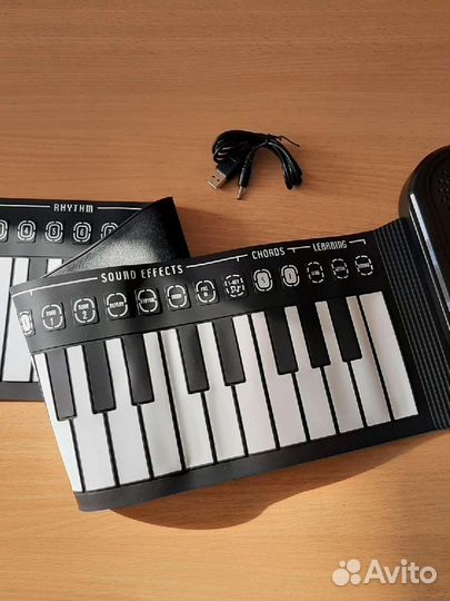 Гибкое пианино Новое, синтезатор + рус инструкц