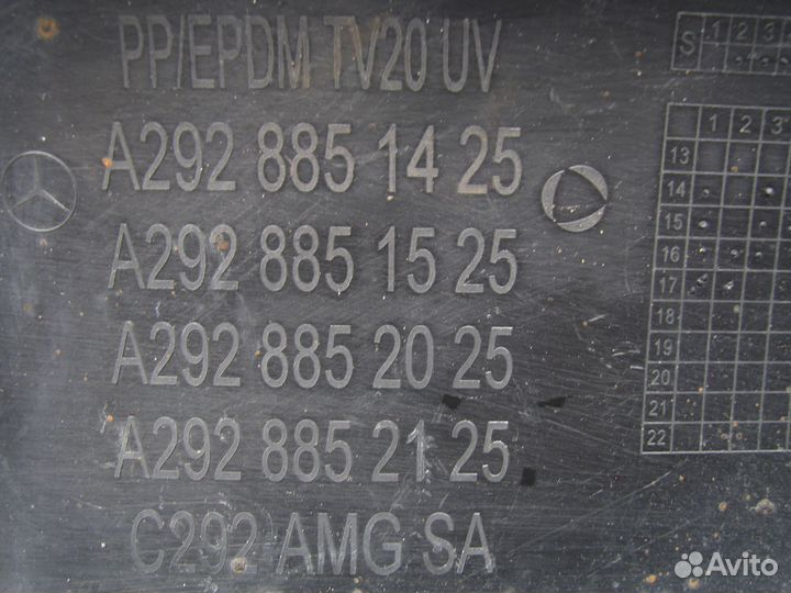 Mercedes W292 AMG GLE юбка бампера заднего 2014+