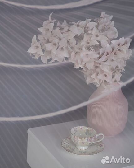 Тюль Плиссе Пудра