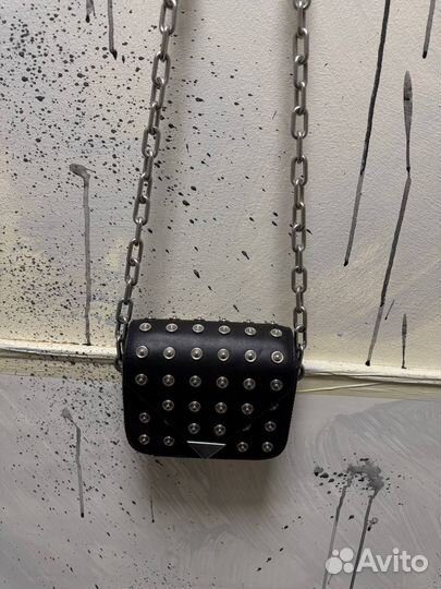 Сумка Alexander Wang Black Leather Logo Оригинал