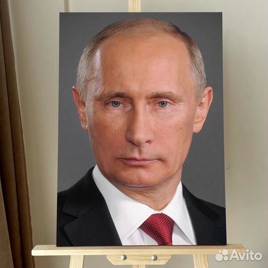 Портрет президента РФ Путина В.В на холсте