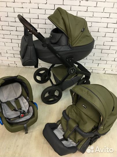 Коляска verdi 3/1 эко-кожа