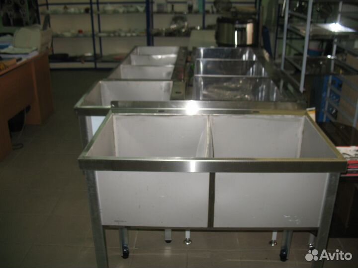 Ванны моечные, столы разделочные