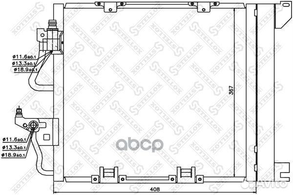 10-45195-SX радиатор конд Opel Astra 1.7CDTi 0