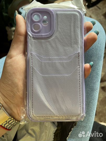 Чехол на iPhone 11 новый с картхолдером