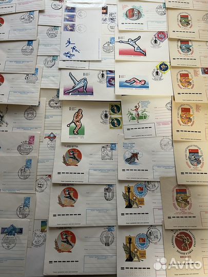 Открытки и конверты спецгашения (спорт)