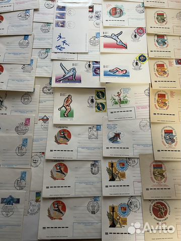 Открытки и конверты спецгашения (спорт)