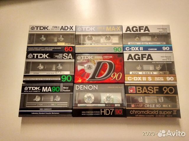 Аудиокассеты NOS Tdk,Denon,Maxell,Basf,Agfa