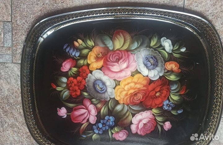 Посуда СССР - подносы Жостово