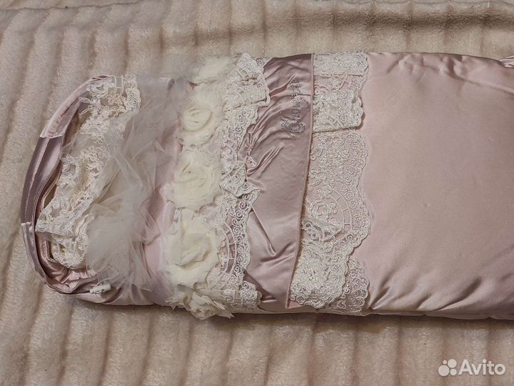 Конверт на выписку для девочки зимний