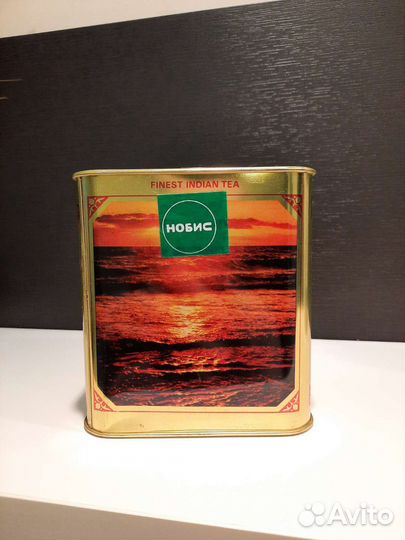 Индийский черный чай в жестяной банке СССР