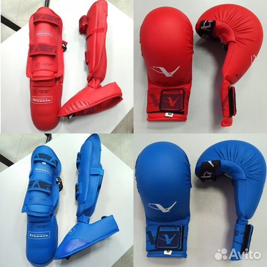 Защита голени стопы и перчатки для каратэ Arawaza