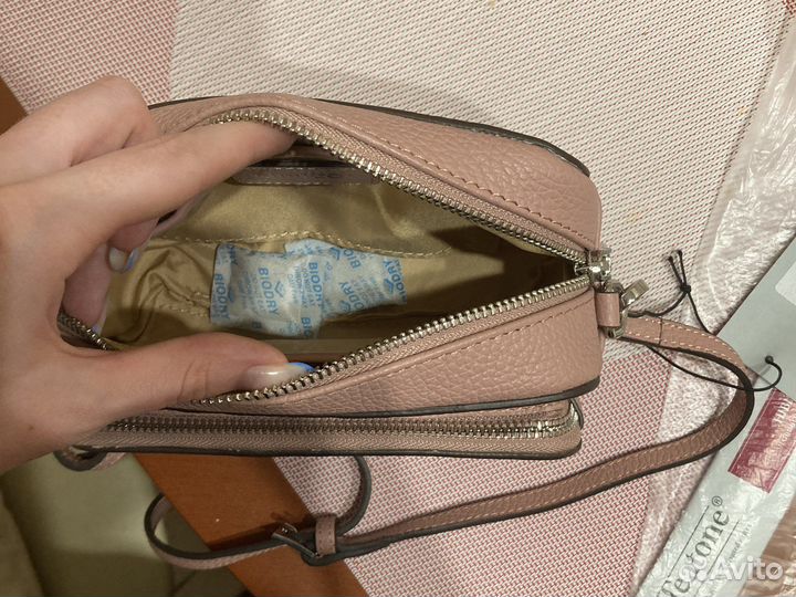 Сумка розовая кожаная Abricot с биркой