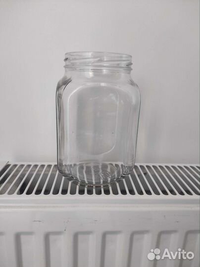 Стеклянная банка твист-офф 0,9л (900 мл) квадрат