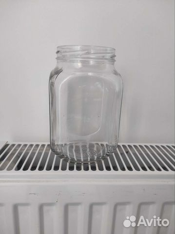 Стеклянная банка твист-офф 0,9л (900 мл) квадрат