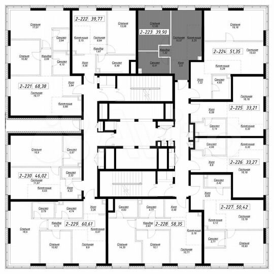 1-к. квартира, 39,8 м², 24/36 эт.