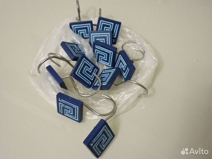 Крючки для шторы на ванну 12 шт