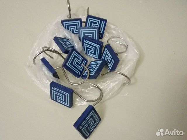 Крючки для шторы на ванну 12 шт