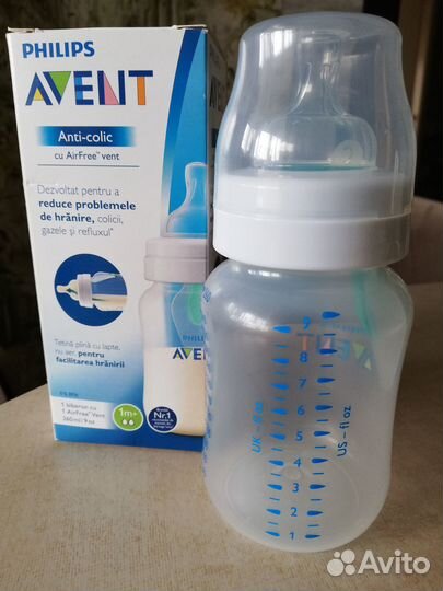 Бутылочка avent 260 мл, 1 мес+ (новая)
