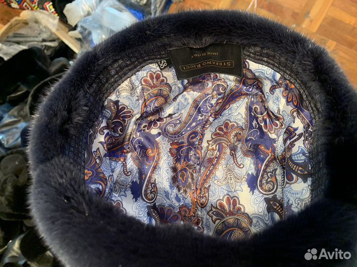 Ушанка Норка с Кожей Stefano Ricci