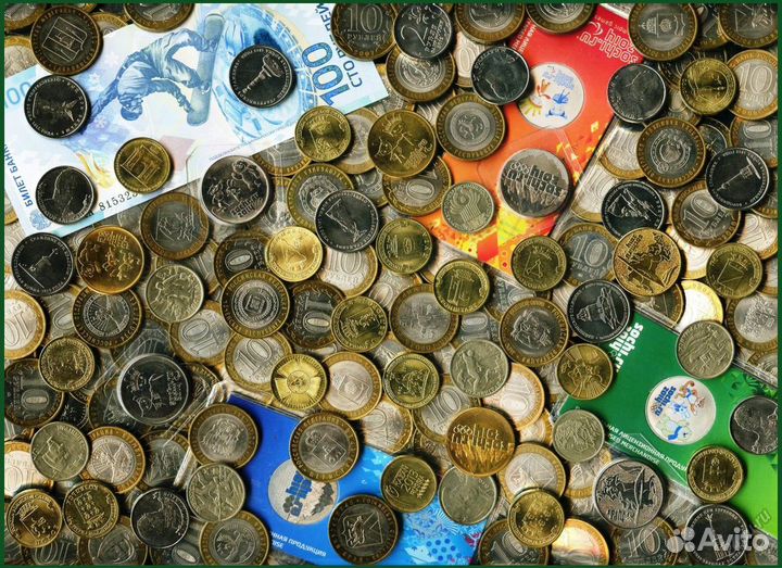 50 юбилейных монет России без повторов