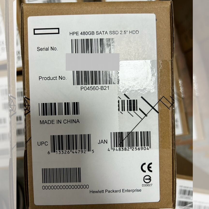 [VK000480GWSRR] Жесткий Диск Hp Ssd 480gb P04560-B21 P05320-001