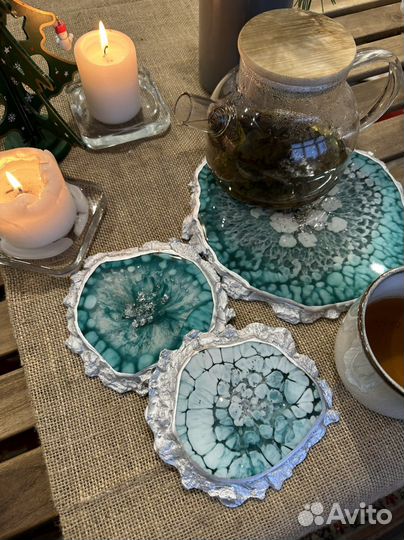 Набор для сервировки из эпоксидной смолы