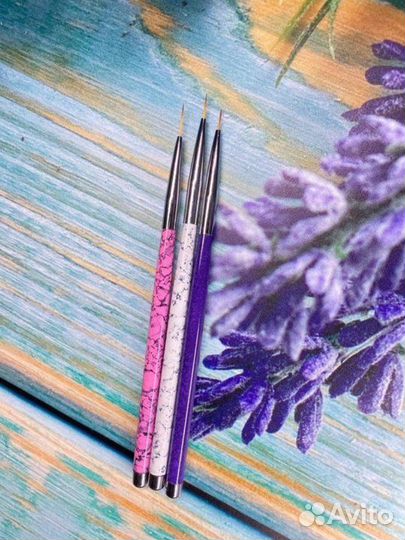 Набор тонких кистей для маникюра