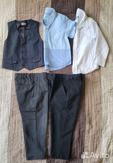 Комплект брюки жилет рубашка 3-4 года