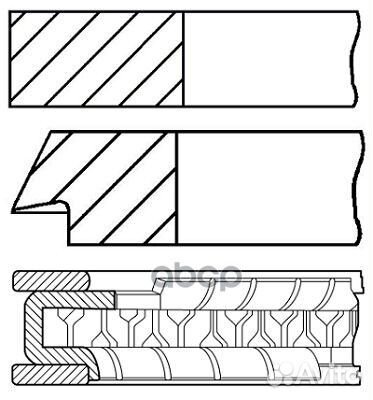 Кольца dm.86.00 STD 1.2-1.2-2.0 1 пор. toyota