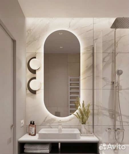 Зеркало капсула с подсветкой savanna