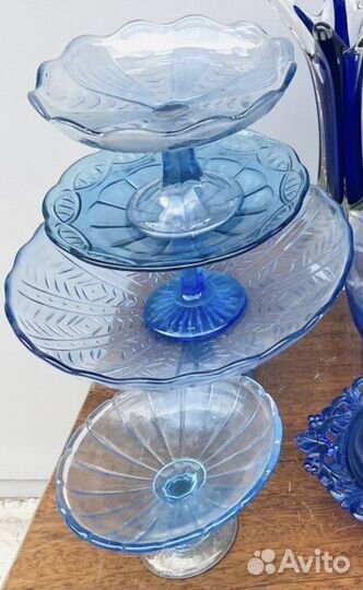 Ваза,Графин,Кувшин Салатник.Цветное стекло