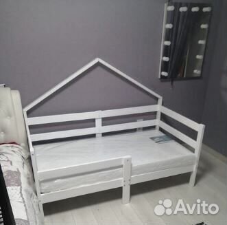 Кроватка берёза высокий борт от 2х лет Терем Инк