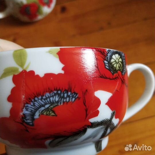 Чайник с чашкой маки, термос СССР колба