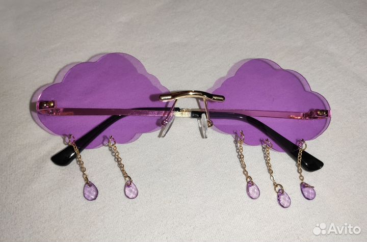 Солнцезащитные очки круглые, облачка