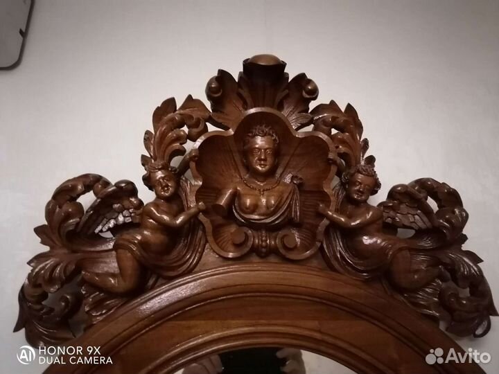 Зеркало старинное дерево орех