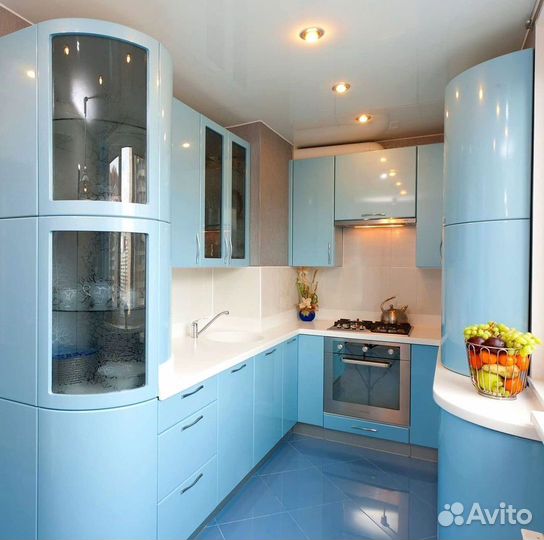 Хай тек кухонный гарнитур на заказ