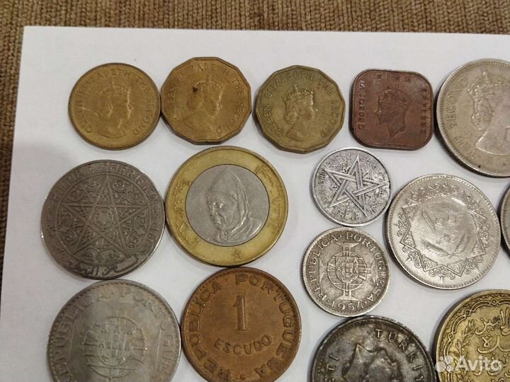 Монеты Африки. Морокко, Тунис, Египет, Ливия, Эфио