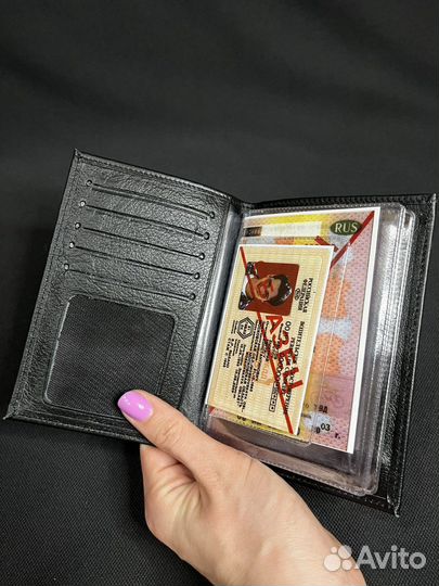 Обложка для автодокументов кожа
