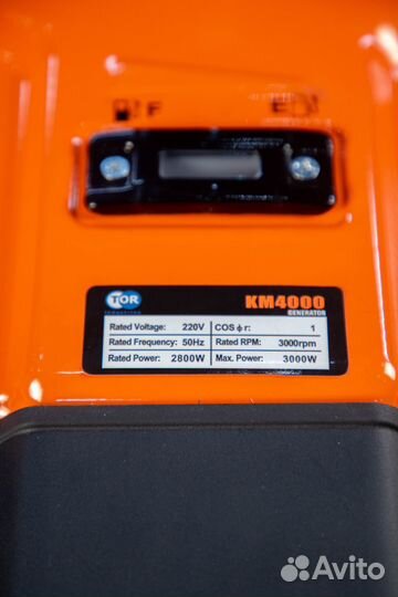 Генератор бензиновый TOR KM4000H 2,8 кВт 220В 16 л
