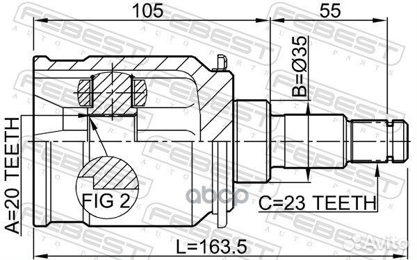 ШРУС внутренний зад лев honda CR-V RE3/RE4