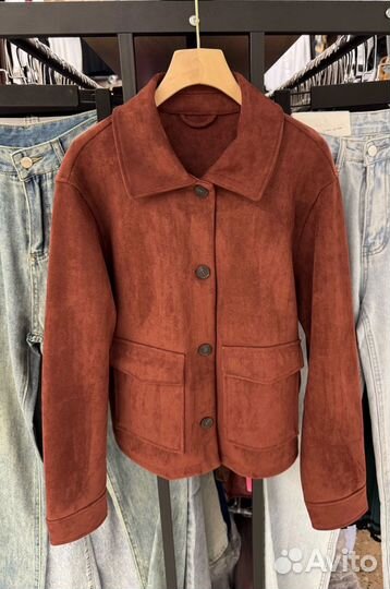 Жакет замшевый zara