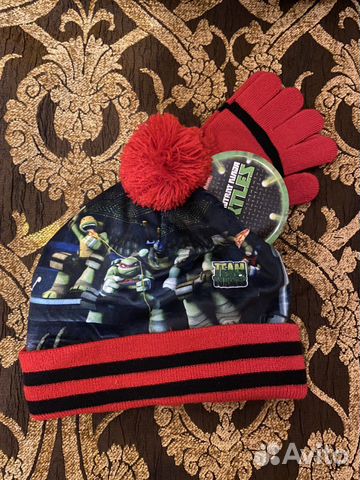 Новый комплект шапка +перчатки