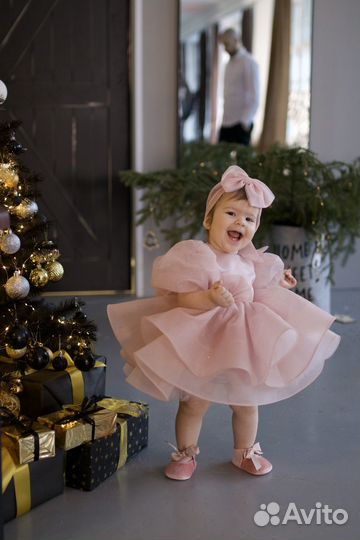 Нарядное пышное детское платье pure soul на годик