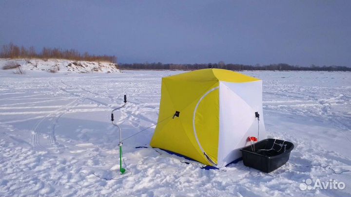 Палатка для зимней рыбалки Куб 3 + пол