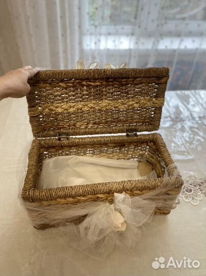 Коробка- корзина плетеная для подарков