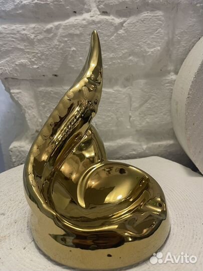 Икорница / Статуэтка рыба. Керамика СССР