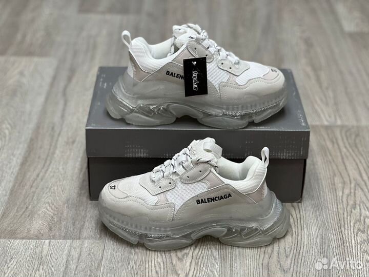 Кроссовки Balenciaga Triple-S Clear Sole White