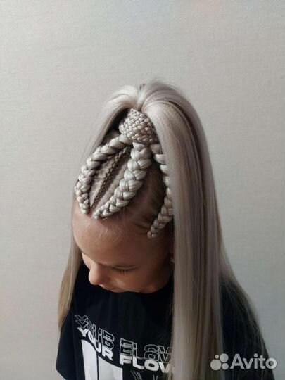 Плетение кос, брейдов с материалом и без